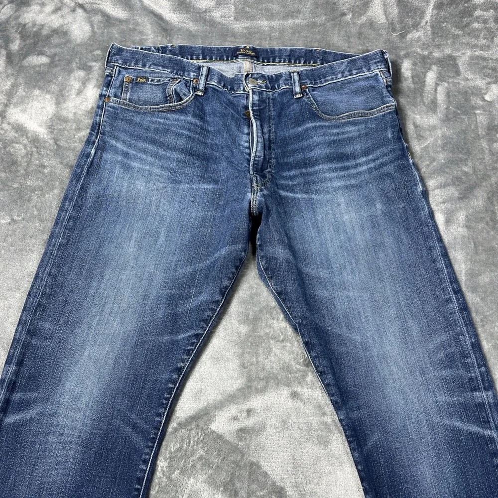 Polo Ralph Lauren Jeans Mens 38x30 Blue Denim Pants The Hampton Relaxed Straight